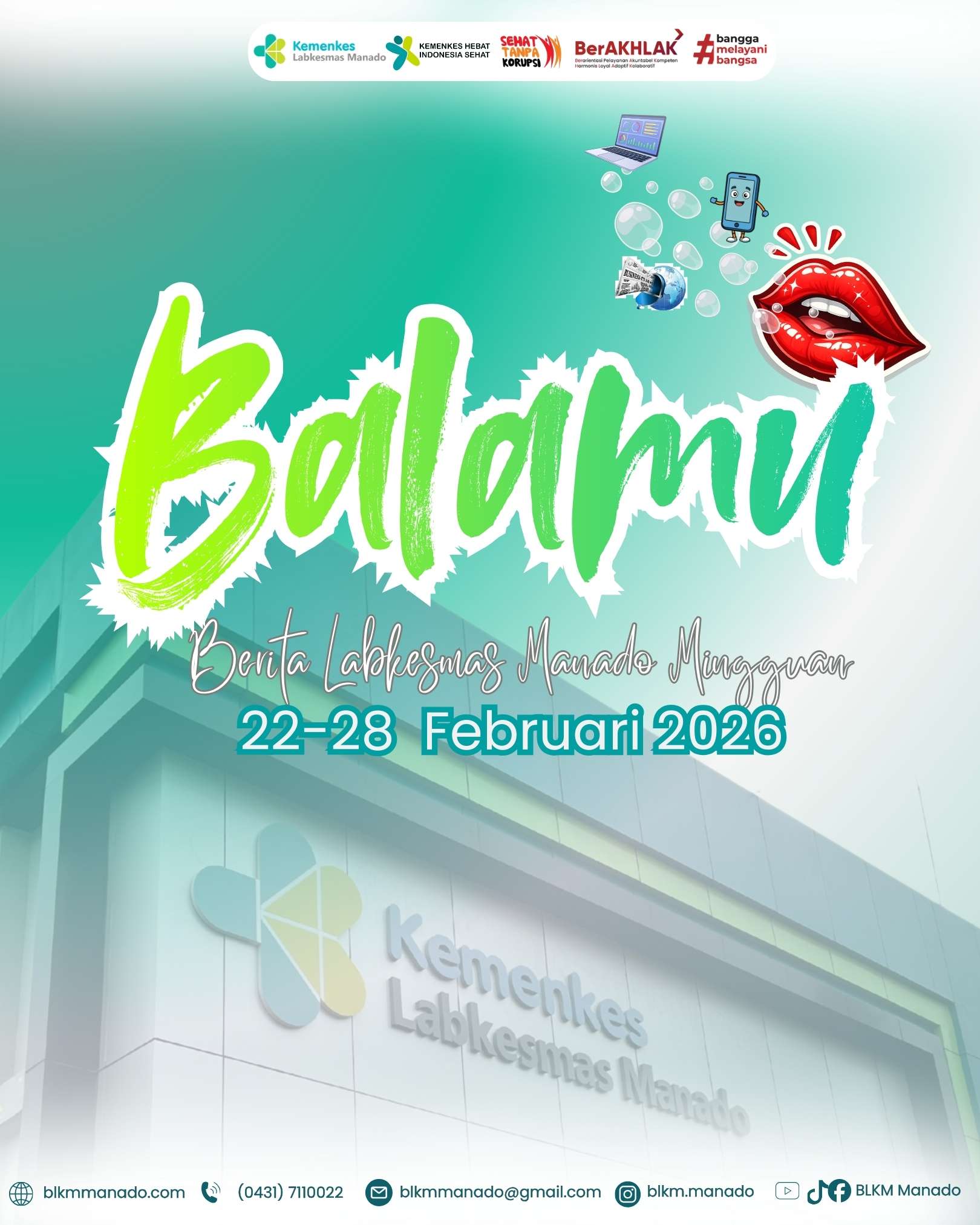 BALAMU ! Berita Labkesmas Manado Mingguan Edisi Minggu Ke 4 Bulan Februari